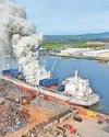 Firefighters tackle ship blaze4