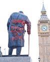 Paint attack arrest after Churchill hit18