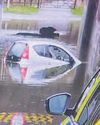 Cars trapped in floodwaters after heavy rain11