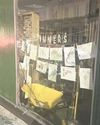 Shop's front window is broken for second time Shop's front window is broken for second time3