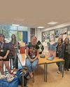 Students use upcycled materials for a project on sustainable fashion2