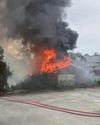 Smoke billows from derelict building as crews fight blaze16