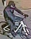 Cyclist hunted following bag snatch Cyclist hunted following bag snatch