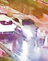 Car smashes though barriers on wrong side of the road Car smashes though barriers on wrong side of the road