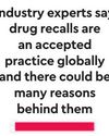 Drug recalls from US raise export concerns