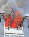 Fire engulfs top floor flat Fire engulfs top floor flat13