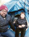 Life is 'hard' for murder suspects living in a tent... Life is 'hard' for murder suspects living in a tent...