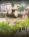 Hotel topples into river25