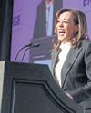 Harris re-emerges to take aim at Trump