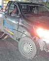 Falling steel cable damages 2 trucks Falling steel cable damages 2 trucks