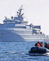 UK has to sail in after the French leave migrant dinghy in distress47