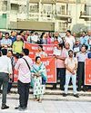 Increasing maintenance charges: Manglam Ananda residents protest Increasing maintenance charges: Manglam Ananda residents protest