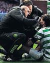 Fan shame Rodgers riled after Engels struck by coin at Ibrox