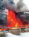 Drone attack sparks fire at Russian oil storage depot