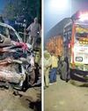 SIX OF A FAMILY TRAVELLING TO DELHI DIE AS CAR COLLIDES WITH TRUCK ON HIGHWAY