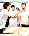 Rahul Gives Surprise, Reaches Cong Headquarters to Cut Birthday Cake33