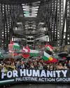 Tens of thousands March on Sydney Harbour bridge to support Gaza61