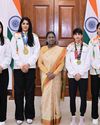 Prez Murmu honours Indian women boxers for Liverpool triumphs Prez Murmu honours Indian women boxers for Liverpool triumphs80