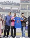 CRICKET MEETS FOOTBALL AS JAY SHAH HONOURS LIONEL MESSI CRICKET MEETS FOOTBALL AS JAY SHAH HONOURS LIONEL MESSI84