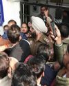ABVP members try to get into DU Arts Faculty office; jostle with police during protest14