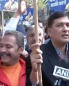 AAP leaders protest at Delhi BJP headquarters over video involving Atishi13
