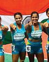 Indian women's relay team strikes Asian gold Indian women's relay team strikes Asian gold79