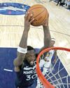 Wolves rout Curry-less Warriors to even series