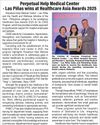 Perpetual Help Medical Center - Las Piñas Wins at Healthcare Asia Awards 2025 Perpetual Help Medical Center - Las Piñas Wins at Healthcare Asia Awards 2025