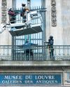 Louvre installs security bars on balcony used in heist Louvre installs security bars on balcony used in heist34