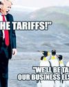 Trump tariffs: Penguin memes fill internet1