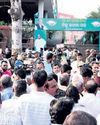 Arvind’s supporters protest before Sankha Bhawan13