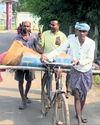 COP INACTION CHARGE Murder victim's family takes body to PS on cycle COP INACTION CHARGE Murder victim's family takes body to PS on cycle8
