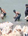 Locals rely on boats as washed-away bridge leaves Jammu villages cut off Locals rely on boats as washed-away bridge leaves Jammu villages cut off33
