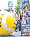 Protesters Urge Wimbledon To Cut Ties With Barclays Over Israel50