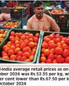 Price of tomato declining: Centre