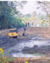 Locals allege illegal digging of Jalangi river embankment