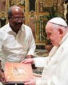 Kerala Hindu leader gifts Rig Veda to Pope Francis