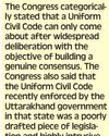 Congress Takes Jibe at BJP Over Uniform Civil Code