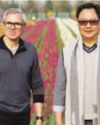 Omar Under Oppn Fire For Accompanying Waqf Bill Mover Rijiju To Tulip Garden34