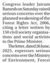 Jairam Ramesh Slams Forest Act Rollback44