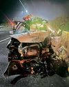चालक ने अचानक ब्रेक मारा, ट्रक के पीछे घुसी कार, दंपती समेत तीन लोगों की मौत90