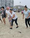 Cops hit the sand for fitness and fun in beach battle2