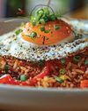 Fried Egg on Rice with Peppers11