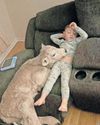 Farmer’s kids cuddle up to freezing calf21