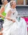 She finished race in wedding gown to honour her late husband She finished race in wedding gown to honour her late husband28