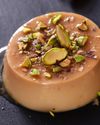 PISTACHIO AND ROSE PANNA COTTA