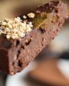 Dark Chocolate & Roasted Hazelnut Torte with Gold Leaf Dark Chocolate & Roasted Hazelnut Torte with Gold Leaf