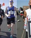 Expat runs marathon blindfolded and barefoot, sets world record