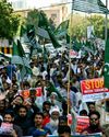Hundreds protest in Pakistan over India's threats Hundreds protest in Pakistan over India's threats