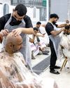 Roaring business: Shaving thousands of heads in a day30